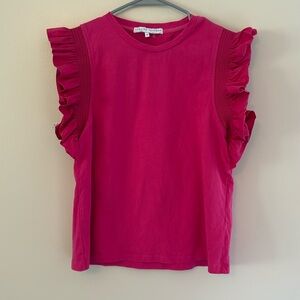 English Factory Mixed Media Ruffle Sleeve size Medium